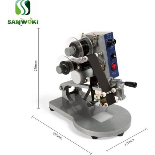 Portable Label Printer Machine 220V Manual Hot Foil Stamp Date Coder Ribbon Coding Machine 130W Label Printer Machine