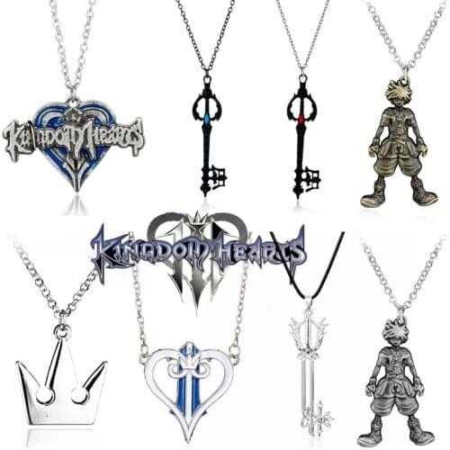 Classic Game Jewelry Kingdom Hearts Necklace Men Women Keyblade Pendant Cosplay Accessories Necklaces Drop-shipping