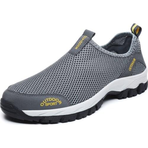 Summer Mesh Men Casual Shoes Water Sneakers Men Outdoor Walking Shoes Trainers Breathable Slip-on Mens Loafers Zapatillas Tenis