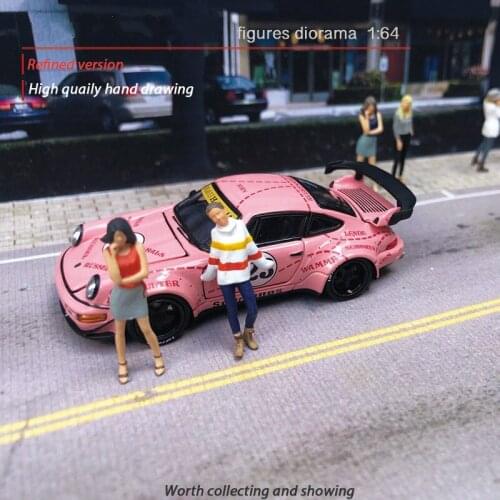 1:64 Scale Resin Die-casting Miniature Figure Model Fashionable Women In The Workplace Series Macro Photography Of Scene Layout