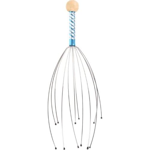 Y1UF Lots Of Head Neck Scalp Massager Massage Equipment Stress Relax With Wood Handle