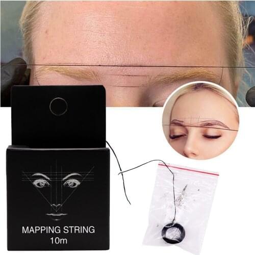 New Microblading MAPPING STRING Pre-Inked Eyebrow Marker thread Tattoo Brows Point 10m Pre Inked tattoo PMU string for mapping