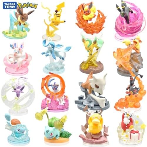 New Pokemon Eevee Family Super Cute Sleeping Anime Figure Model Pokemon Go Blind Box Toys Doll Decoration Gift for Little Girl