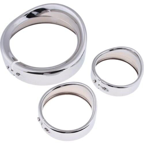 Motorcycle 7 " Headlight & 4 . 5 " Auxiliary Lights Trim Ring