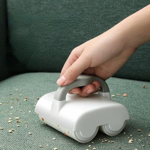 Portable detachable handle double drum dust brush dust remover paper lint remover household clothes hair remover