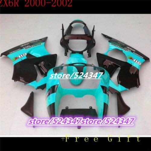 Selling motorcycles from repsol For kawasaki NINJA NINJA ZX6R 01 00 02 black and green body fairing