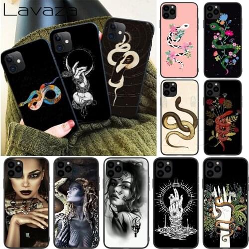 Lavaza Hand Snake Flower Snake Painting Silicone Soft Case for iPhone 12 Mini 11 Pro XS Max XR X 8 7 6 6S Plus 5 5S SE