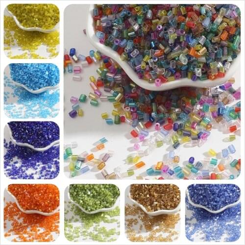 15g/lot 2mm Color H Shape Round Hole Glass Seed Beads Crystal Beads For Jewelry Making Necklace Charms Handmade DIY Accessories