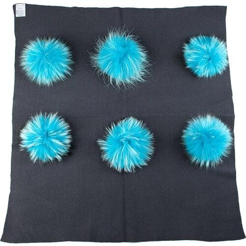 Newborn Kids Baby Warm Cashmere Swaddling Blanket Travel Sleeping Blanket With 15cm Real Fur Pompom Bedding Swaddles Wrap