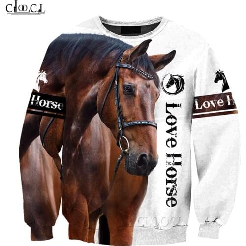 HX Fashion Men Women Newest Popular Animal Horse 3D Printed Harajuku Sweatshirt Casual Streetwear Tracksuit Tops Drop Shipping