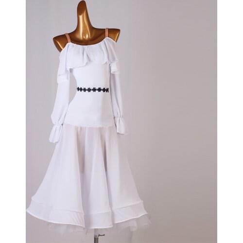 High-end Custom-made Modern Dance Woman Sling Lantern Sleeves Big Swing Skirt Adult Children Stage Professional Costumes