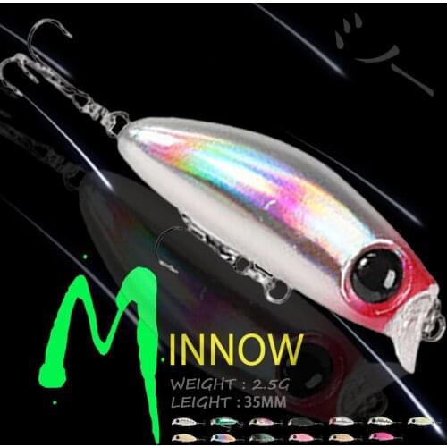 WALK FISH 2.5G Minnow Fishing Lure Slowly Sinking Hard Bait Japanese Artificial Wobbler Crankbait Pike Bass Fishing Tackle