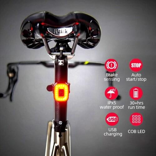 Xlite 100 CubeLite II Bicycle taillights Intelligent Sensor Brake Bike Flashlight IPx5 Waterproof Cycling Road MTB Rear Light