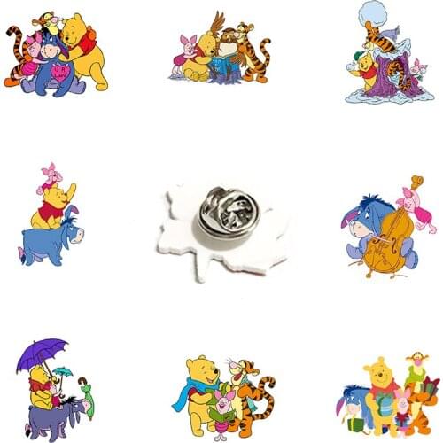 Disney Cute Eeyore Lapel Pin Fashion Unique Pattern Resin Acrylic Jewelry Cartoon Childrens Accessories Ladies Jewelry