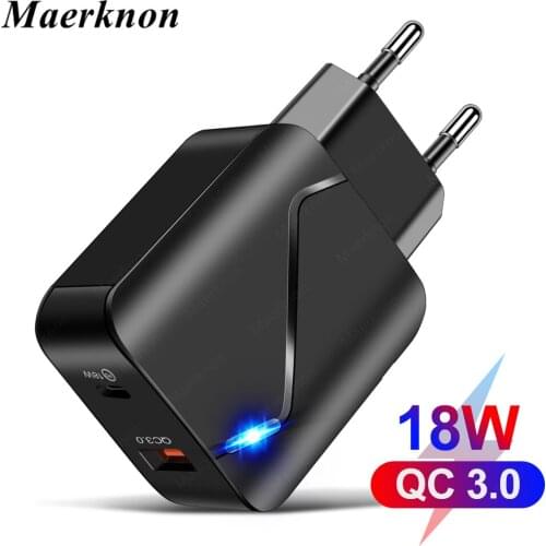 PD USB Charger Wall Mobile Phone Chargers Adapter For Samsung iPhone 12 Pro 11 QC3.0 4.0 Fast Charging Quick Charge 3.0 Charger