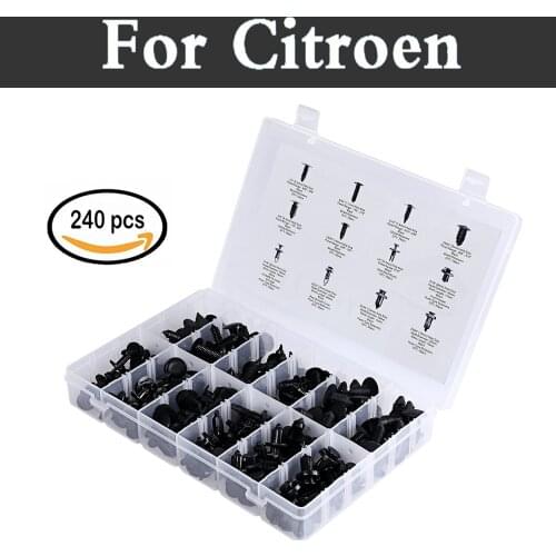 240pcs Car Styling Interior Automotive Push Retainer Pin Rivet Trim Clip For Citroen C-Crosser C-Elysee C-Zero Ds3 Ds4 Ds5 Xsara