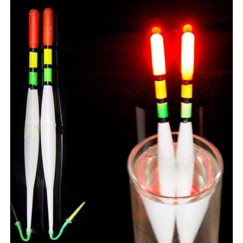1pcs Fishing Float LED Electric Float Light + Battery Deep Water Float Fishing Tackle Night Fishing Gear With electrons