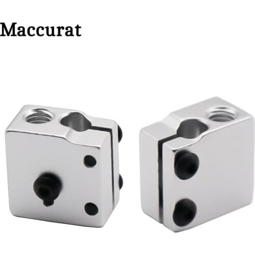 1pc V5 V6 Volcano Eruption Hot End Heat Block 3D Printers Part 1.75 3.0mm Filament Extruder Heater Aluminium Parts Heating