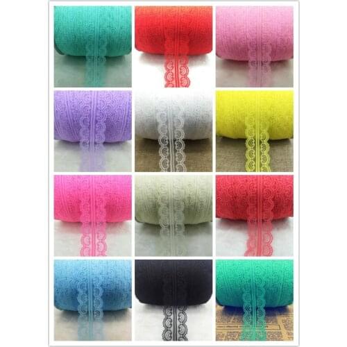 10yds 45mm Wide Bilateral Handicrafts Embroidered Net Lace Trim Ribbon Wedding/Birthday/Christmas/Bow Decorations