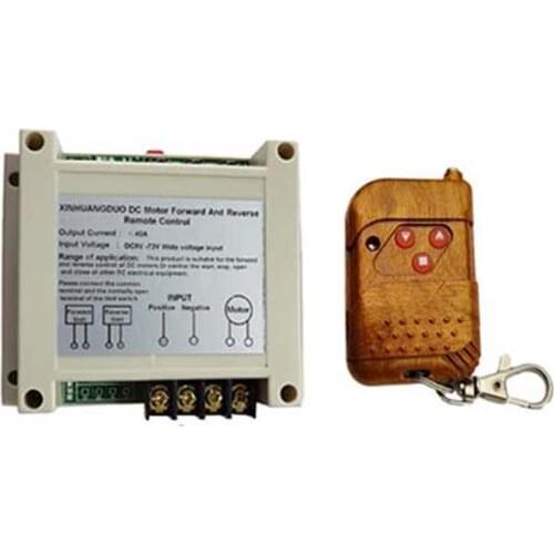 12V-48V 30A Positive Inversion Controller &Wireless Remote Control for Forward Reverse Rotation of DC Motor / Linear Actuator