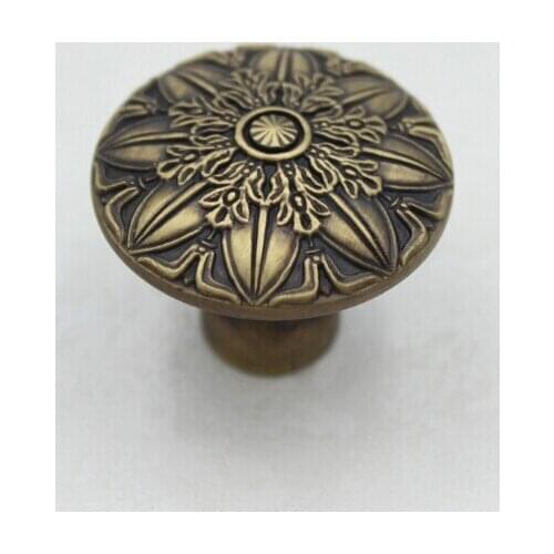 35mm Kitchen Cabinet Knobs Bronze Dresser Handles Bronze Zinc Alloy Drawer Dresser Wardrobe Handles Pulls knobs Js78