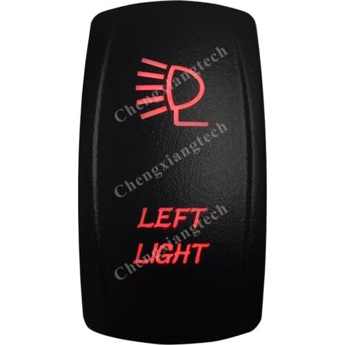 Red Led Car Boat Dashboard Light Rocker Toggle Switch Left Light 5P ON OFF SPST for Carling ARB Narva 4x4 Style