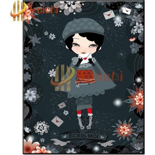 Needlework Cartoon little girl Diamond Painting Diamond Embroidery Rhinestone decor Mosaic Picture by numbers hobby gift custom