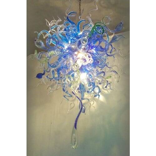 AC 110V 120V 220V 240V Customized Colored Murano Glass Large Chandelier Handmade Blown Glass lights