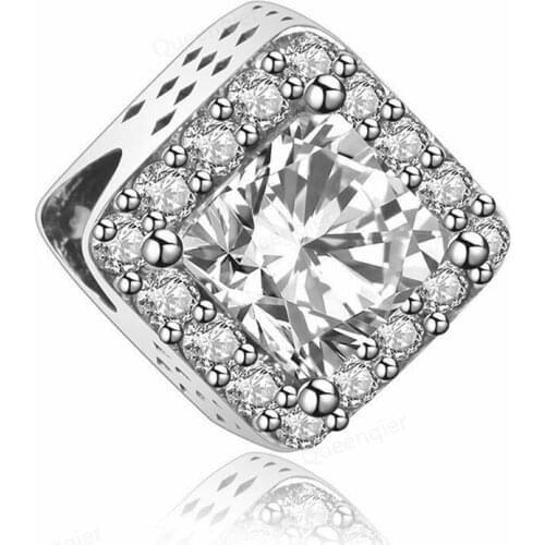 925 Sterling Silver Charms Cz European Bead Fit Original Bracelets Chain DIY Pendant Charm Beads Girl Women Jewelry Making