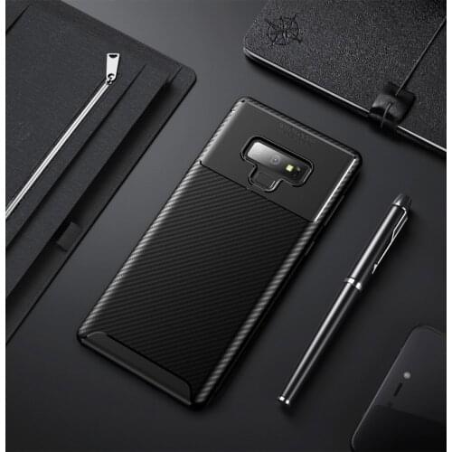 For Galaxy S9 Plus Case Carbon Fiber Soft TPU Case For Samsung Galaxy Note 9 Note9 N960F N960 N960U SM-N960F Coque Fundas