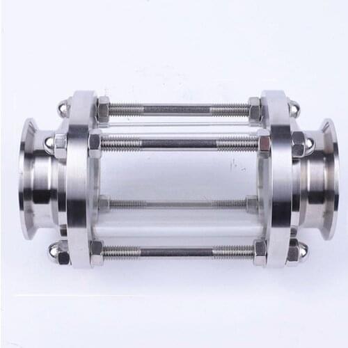 Brewing Diopter 3" Tri Clamp x 76mm Pipe OD SUS 304 Stainless Steel Sanitary Flow Sight Glass Homebrew Beer