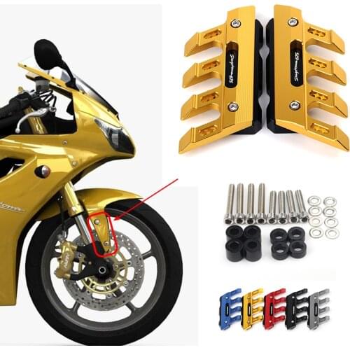 For Triumph Daytona 675 675R Motorcycle Mudguard Front Fork Protector Guard Block Front Fender Anti-fall Slider Accessories