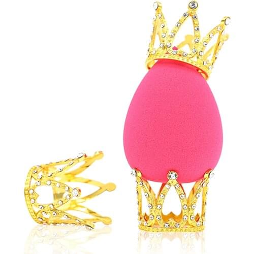 Dolovemk 3PCS Beauty Sponge Blender Holder Drying Stand Novel Crown Stand Makeup Sponge Holder Makeup Sponge Container Storage E