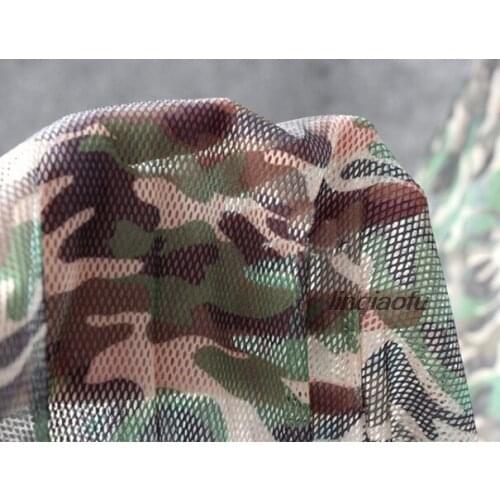 Hollow encryption mesh camouflage mesh fabric breathable sports perspective fashion jacket fabric
