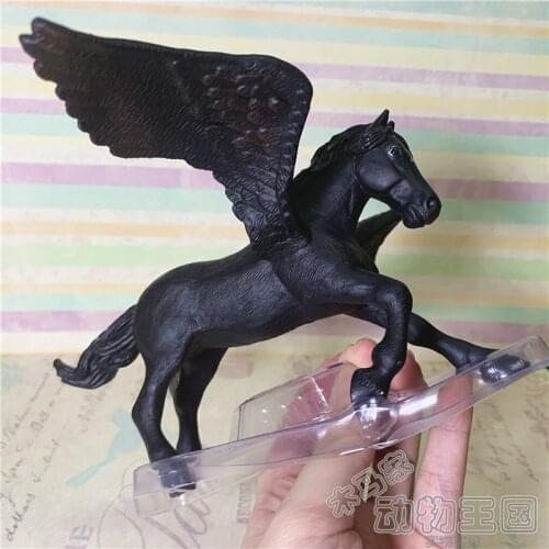 Pvc figure model doll Simulation animal model plastic toy fairy pegasus mythical magic doll decoration black pegasus