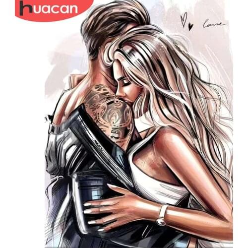 HUACAN Diamond Painting New Couples Rhinestones 5D DIY Diamond Embroidery Sale Portrait Lovers Mosaic Home Decor