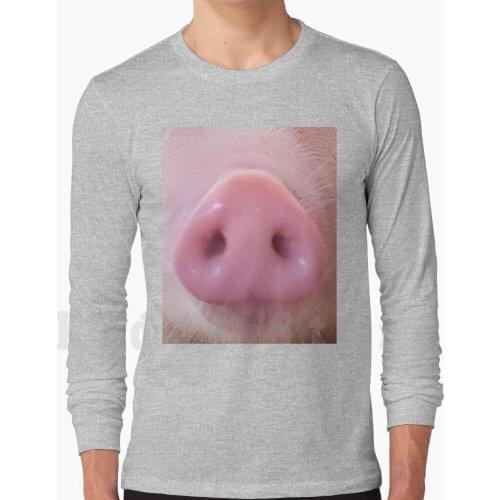 Muzzle Pig Snout Farmer hoodies long sleeve Pig Muzzle Swine Farrow Snout Face Funny Animal Pink Pet Farm Farmer