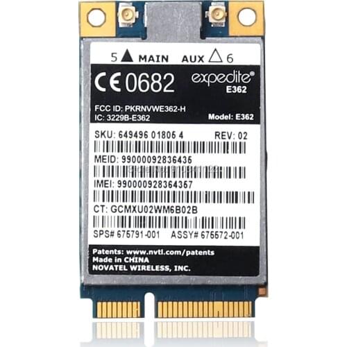 LTE/EV-DO MOBILE BROADBAND MODULE WWAN CARD E362 675791-001/634513-001 for HP ELITEBOOK 8570W lt2522
