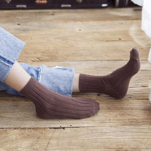Womens Short Socks Comb Solid Candy Colors Double Needles Knitting Daily High Quality Autumn Winter Warm Socks