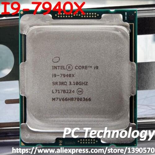 Original Intel Core I9-7940X SR3RQ CPU 14-cores 3.10GHZ 19.25MB 14nm LGA2066 I9 7940X processor free shipping