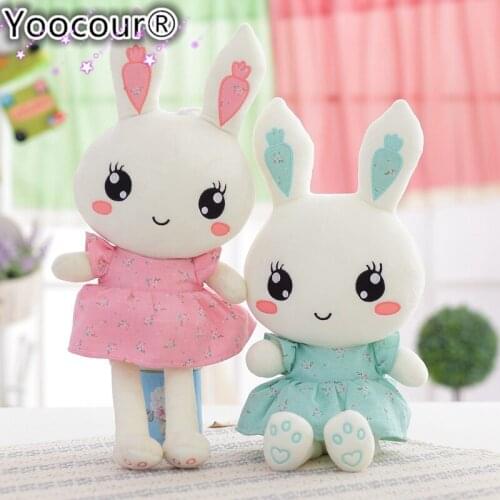 New Cute Wear Clothes Floral Rabbit Plush Toys Bunny Stuffed Dolls Kids Toys Baby Appease Birthday Gifts 40/50/70/90/120cm