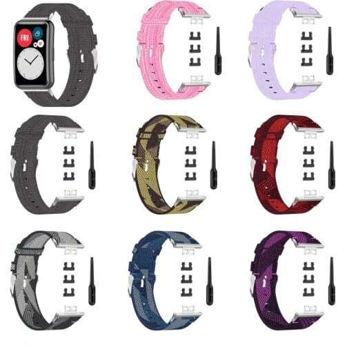 Replace Wrist Strap For Huawei Watch Fit Nylon Braided Sport Bracelet TIA-B09 Smart Watch Replacement Band Lightweight 22mm Belt