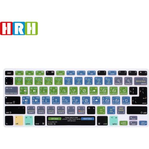 HRH Serato DJ Russian Functional Hot Keys Silicone Keyboard Cover Skin for MacBook Air Pro Retina 13"15"EU/US Keyboard Protector