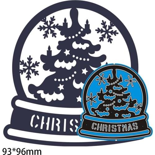 93*96mm Tree in Christmas Ball New Cutting Metal Dies New Stencils DIY Scrapbooking Paper Cards Craft Making Craft Decoration