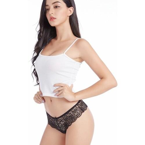 New Product Sexy Lace Print Hollow Out Thin Breathable Womens Thong Underpants Soft Hip Lift Bow High Qual Female Panties A23