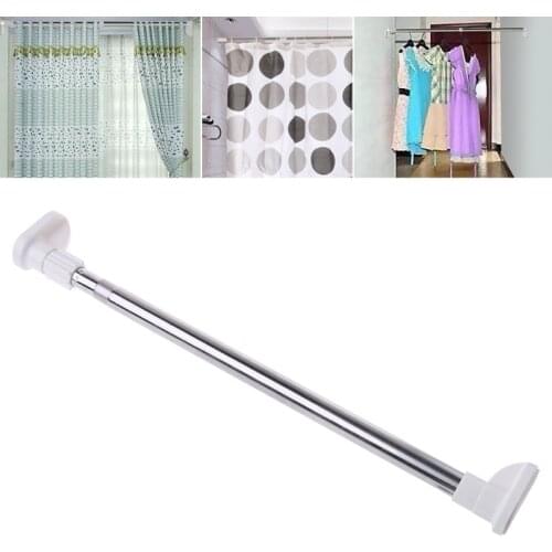 Extendable Telescopic Rods Shower Curtain Poles Clothes Wardrobe Organizer Rack