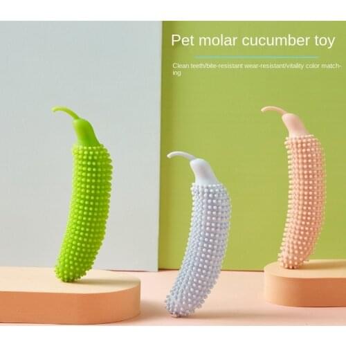 Cucumber toothbrush dog bite resistant molar stick dog toy bite glue small dog puppies teddy pet supplies puppy teething toys