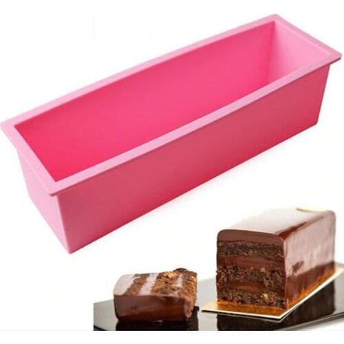 1.2L Silicone Soap Mold 3D Rectangular Fondant Cake Bread Loaf Chocolate Mould Christmas Baking Tools