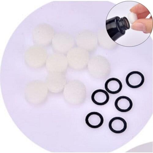 10pcs Cotton Filter Pads And 5 Rubber Ring Replacement Accessories For Blackhead Absorbing Pore Cleaning Beauty Device