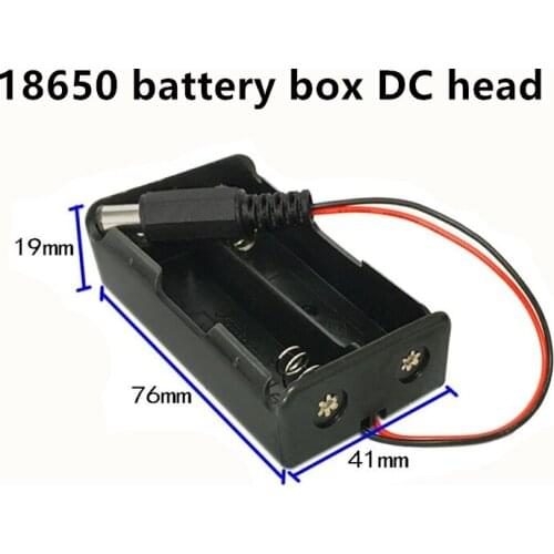 18650 battery box DC head lithium battery 2 pcs 18650 with cable 2 pcs 7.4V battery box series charging